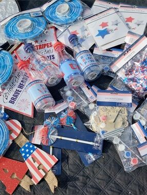 40 Pcs 4th Of JULY Decorations Independence DAY Decor Signs Lanterns Confetti +